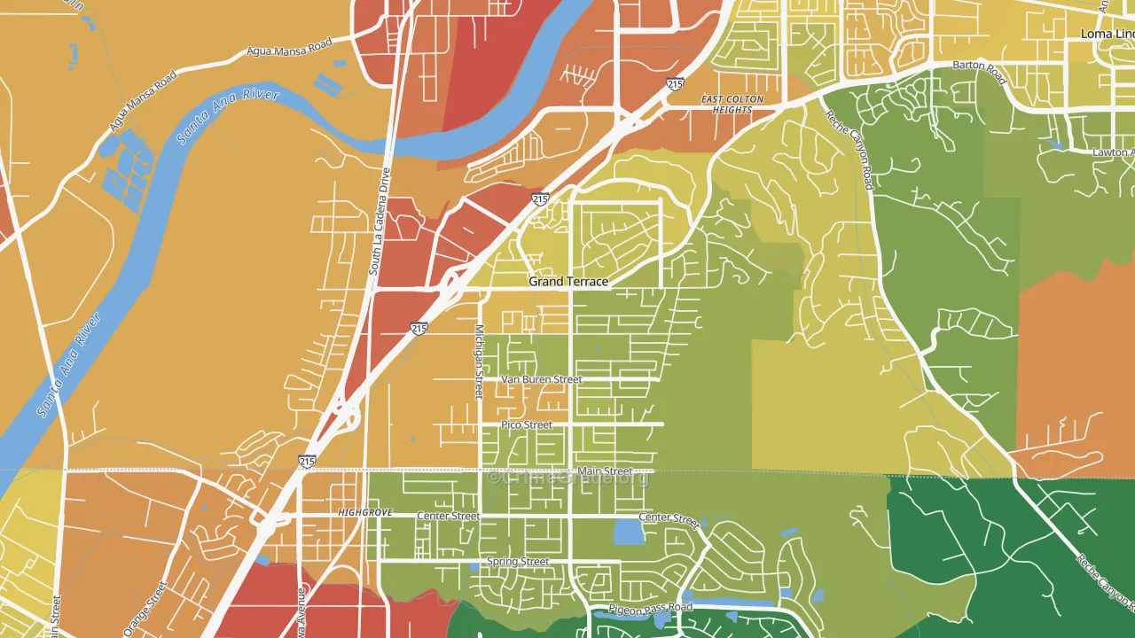 92313, CA Map of Vehicle Theft Rates