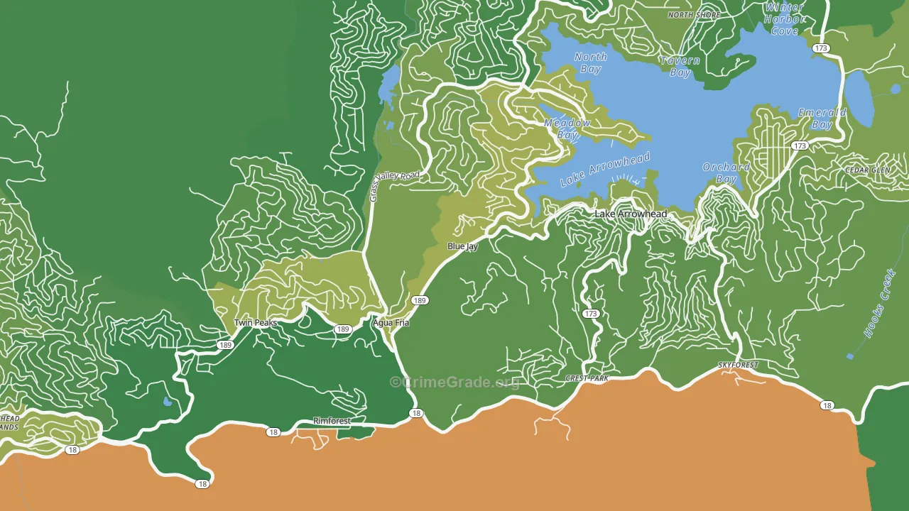92317, CA Map of Vehicle Theft Rates