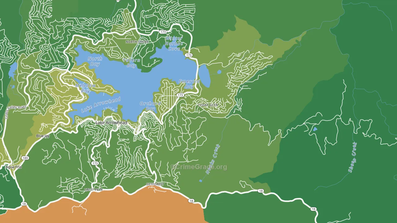 92321, CA Map of Vehicle Theft Rates