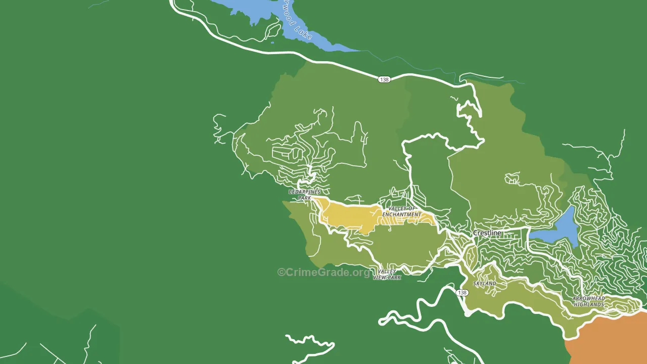 92322, CA Map of Vehicle Theft Rates