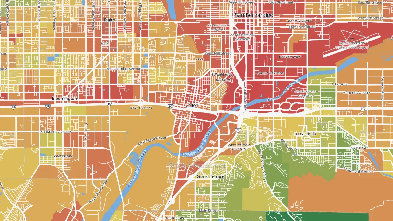92324, CA Map of Vehicle Theft Rates