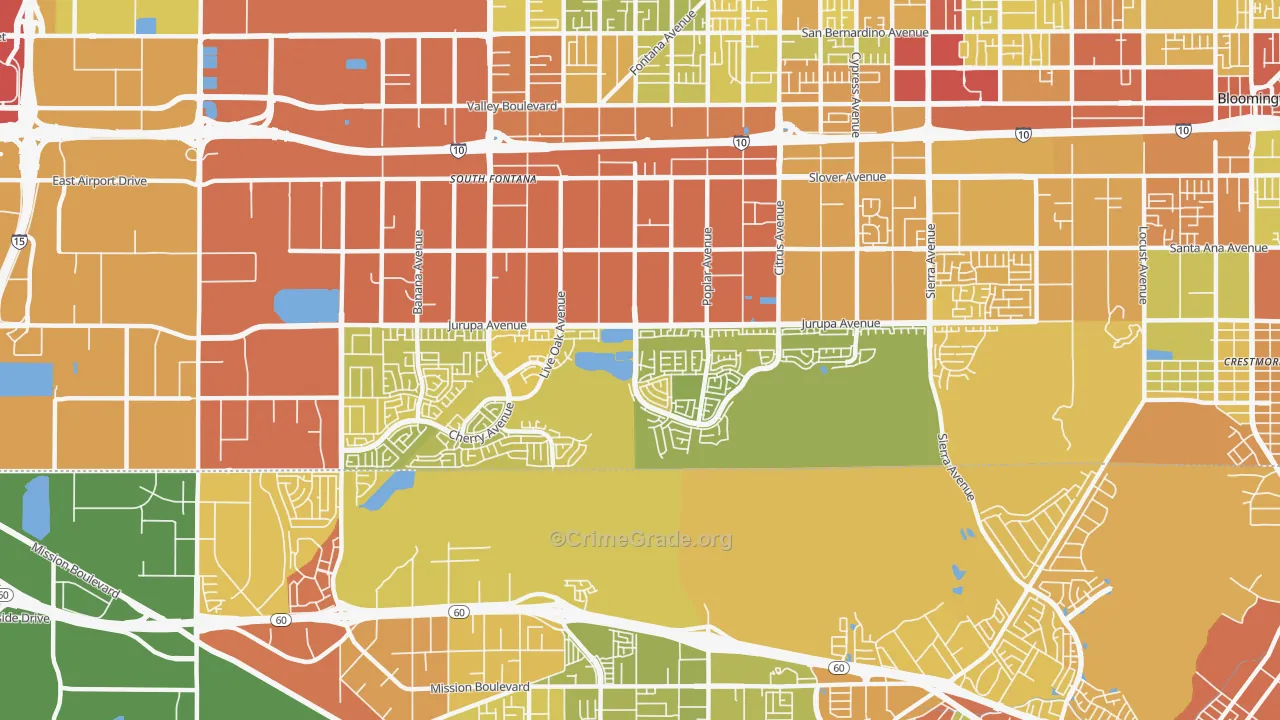 92337, CA Map of Vehicle Theft Rates