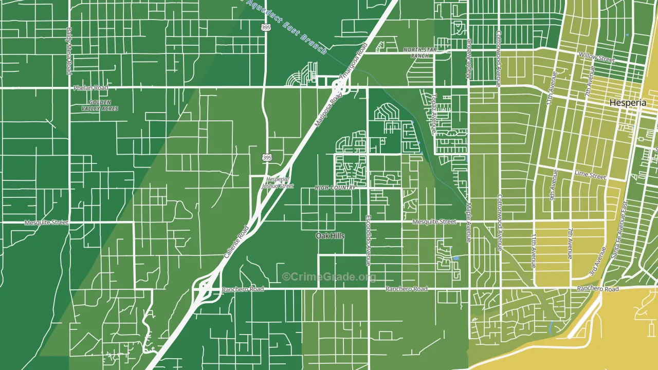 92344, CA Map of Vehicle Theft Rates