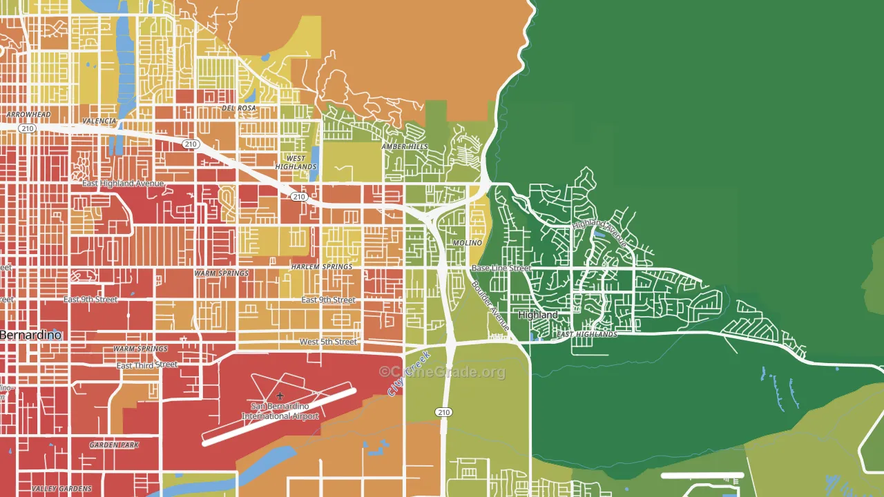 92346, CA Map of Vehicle Theft Rates