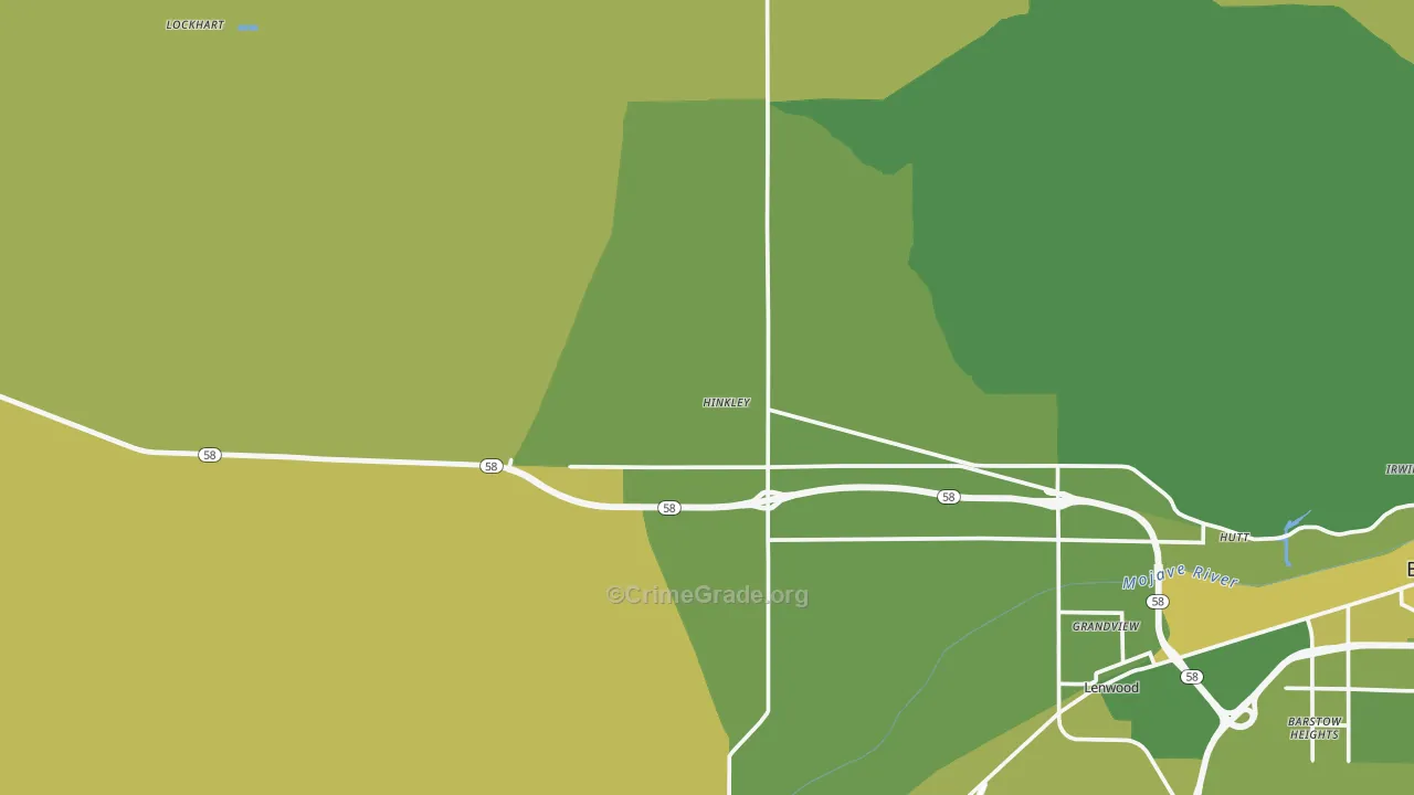 92347, CA Map of Vehicle Theft Rates
