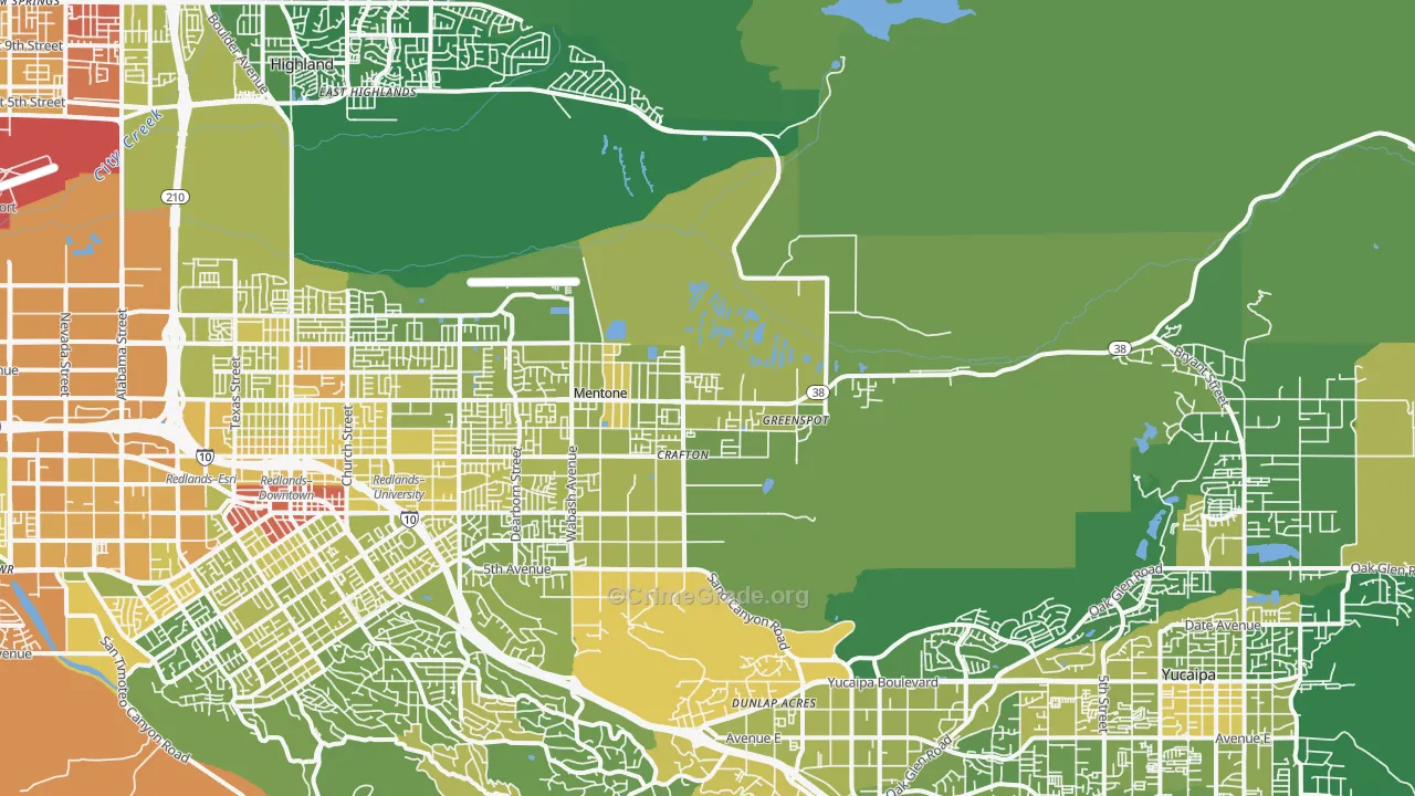 92359, CA Map of Vehicle Theft Rates
