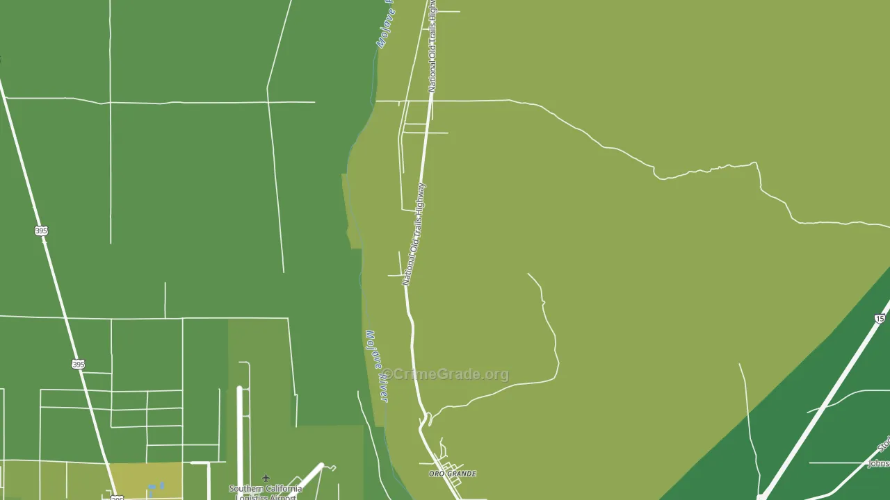 92368, CA Map of Vehicle Theft Rates