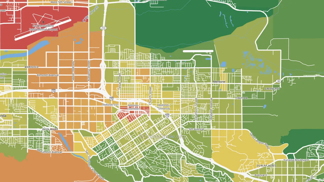 92374, CA Map of Vehicle Theft Rates