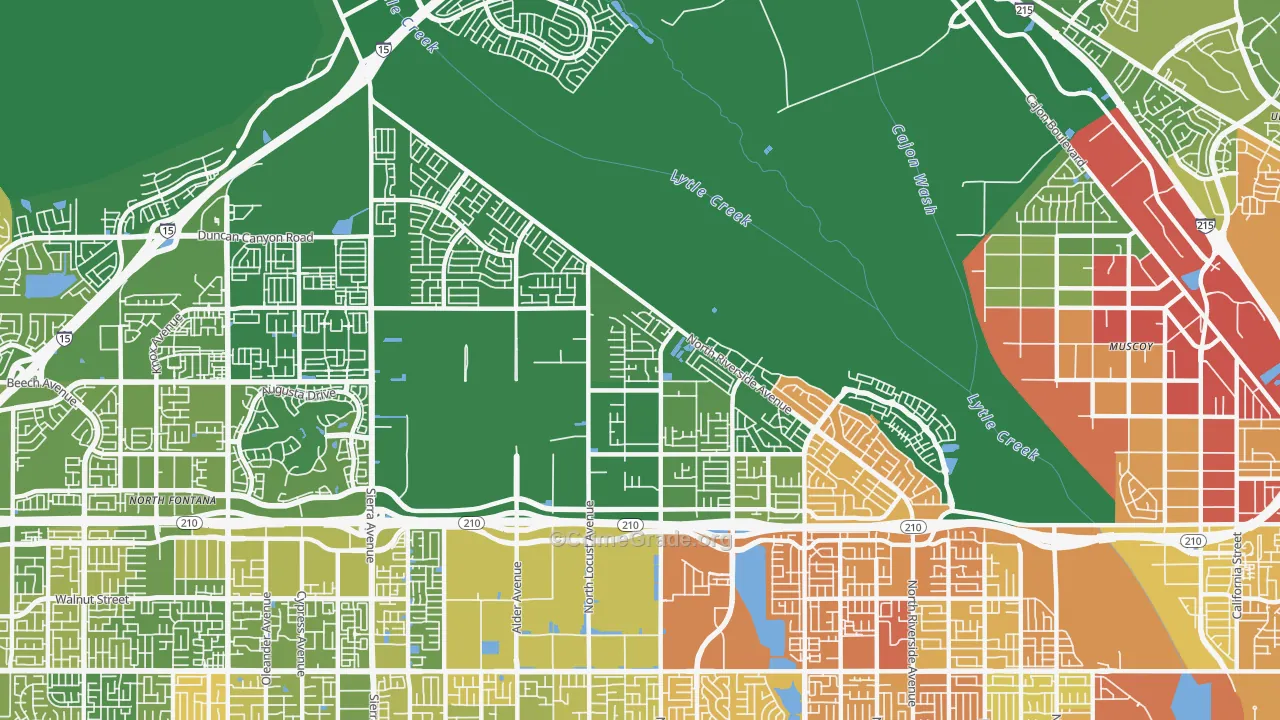 92377, CA Map of Vehicle Theft Rates