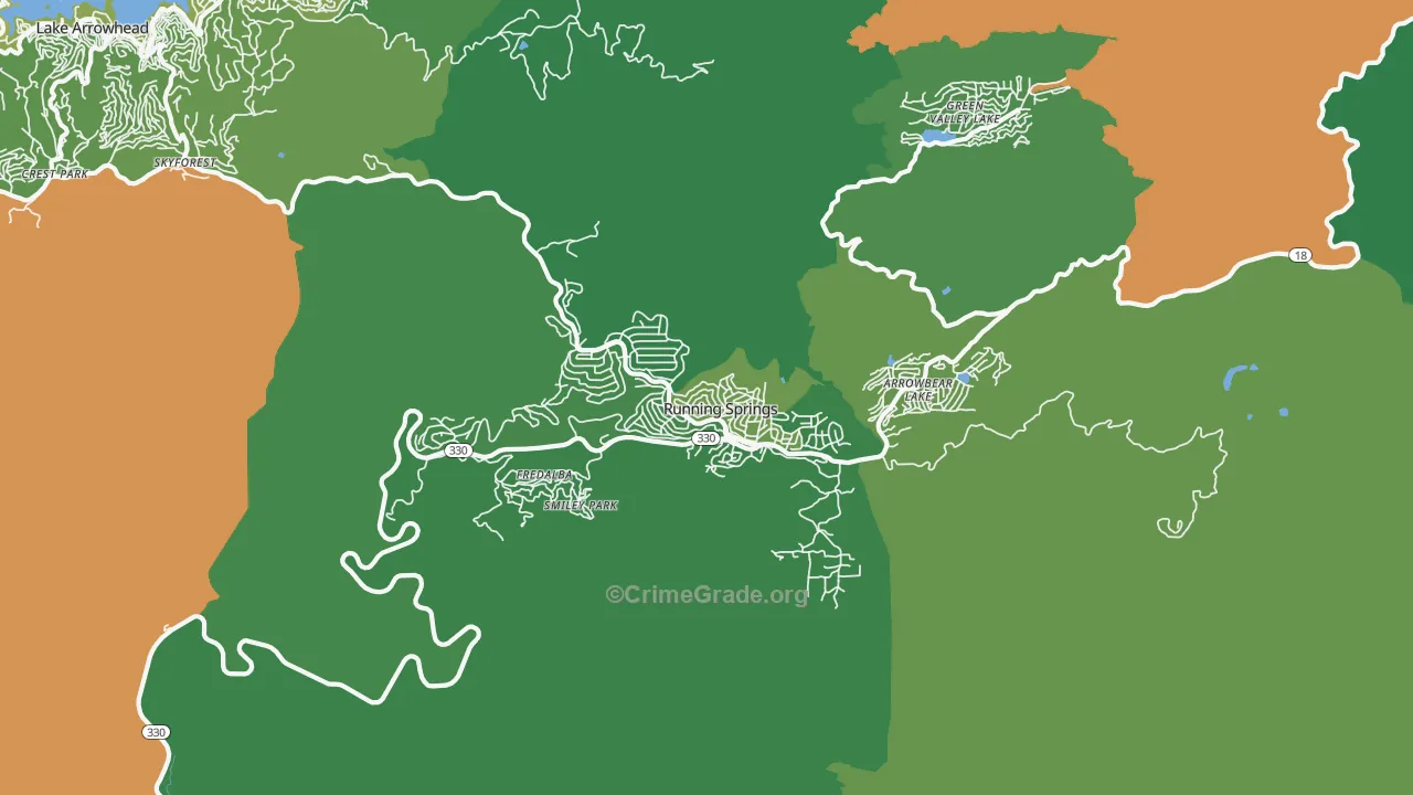 92382, CA Map of Vehicle Theft Rates