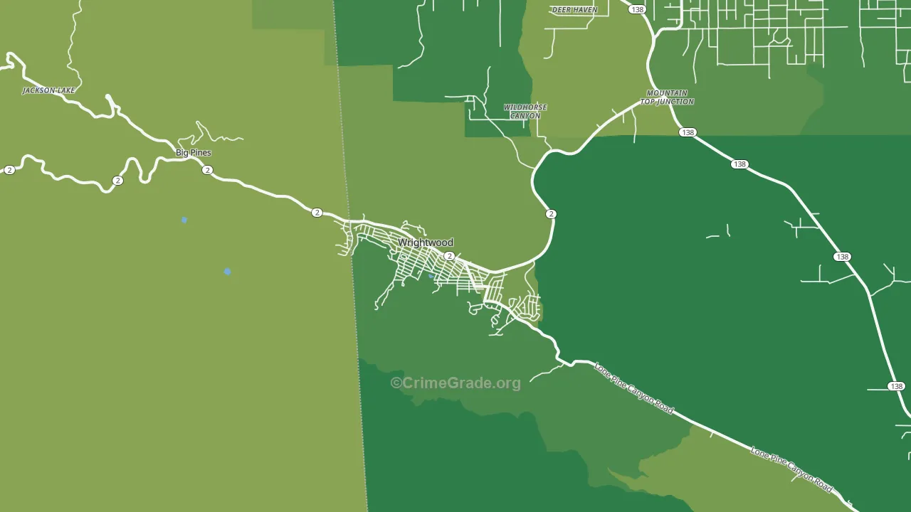 92397, CA Map of Vehicle Theft Rates
