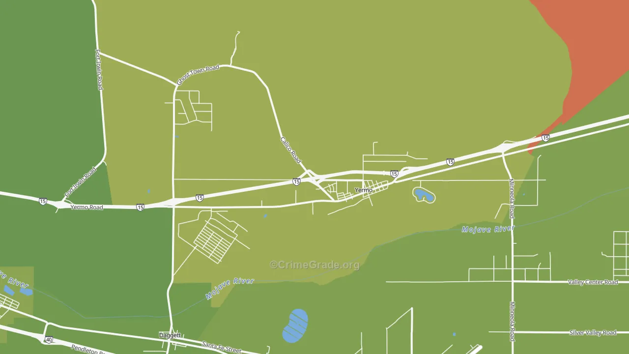 92398, CA Map of Vehicle Theft Rates