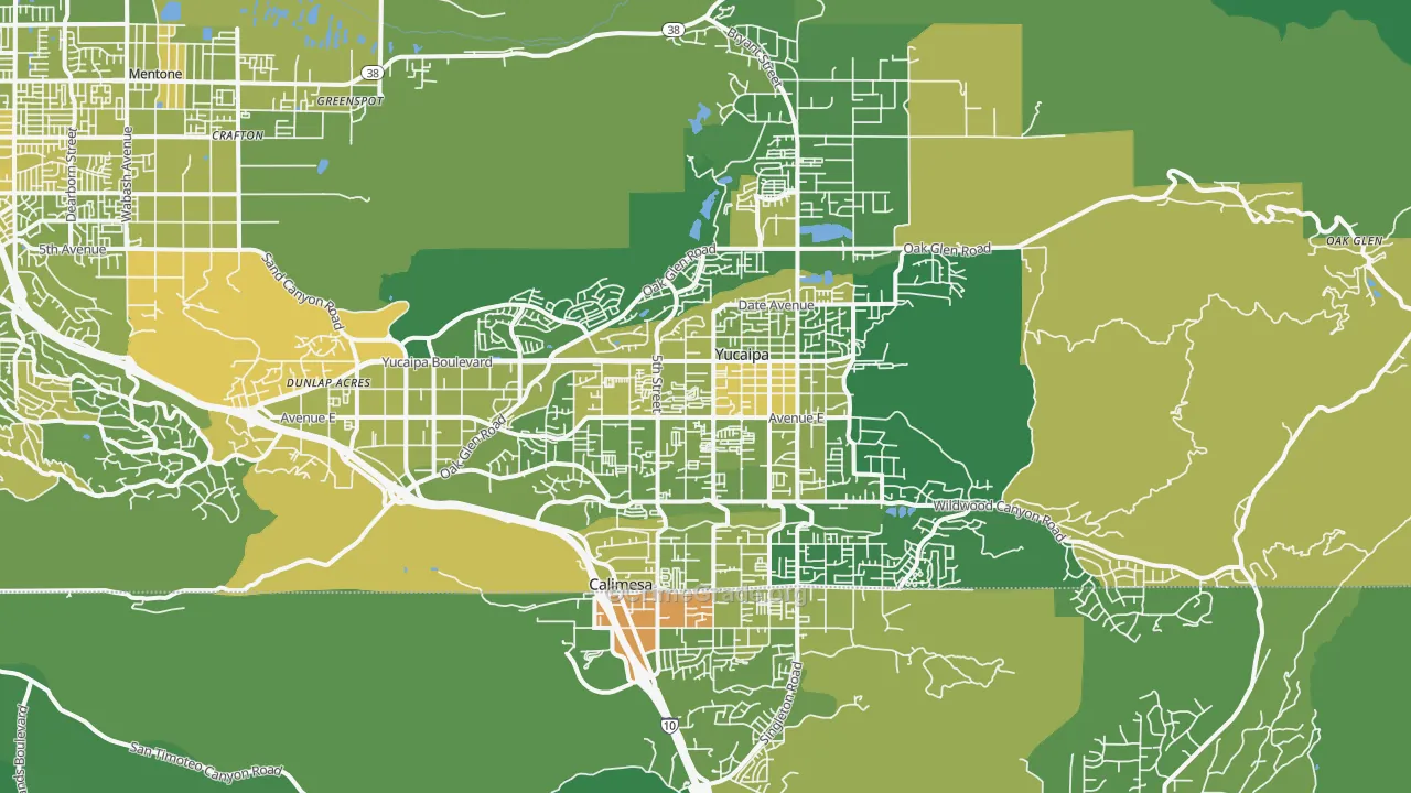 92399, CA Map of Vehicle Theft Rates