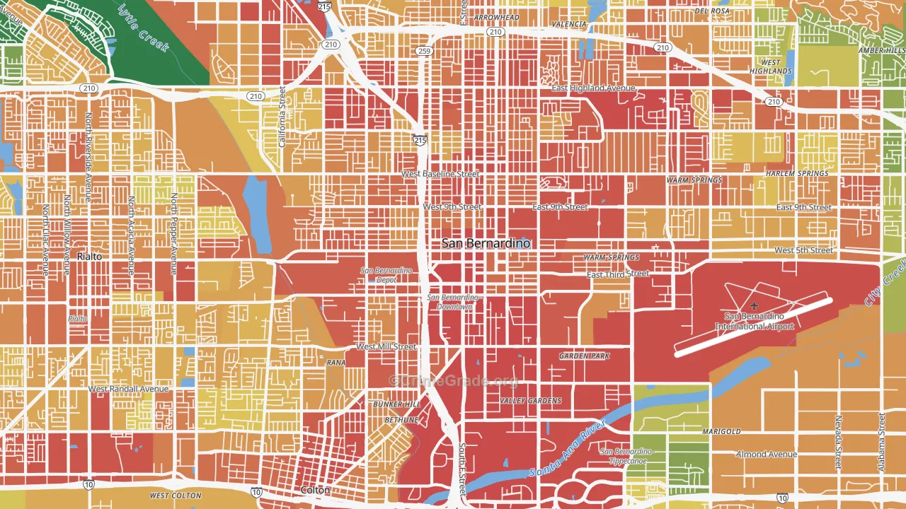 92410, CA Map of Vehicle Theft Rates