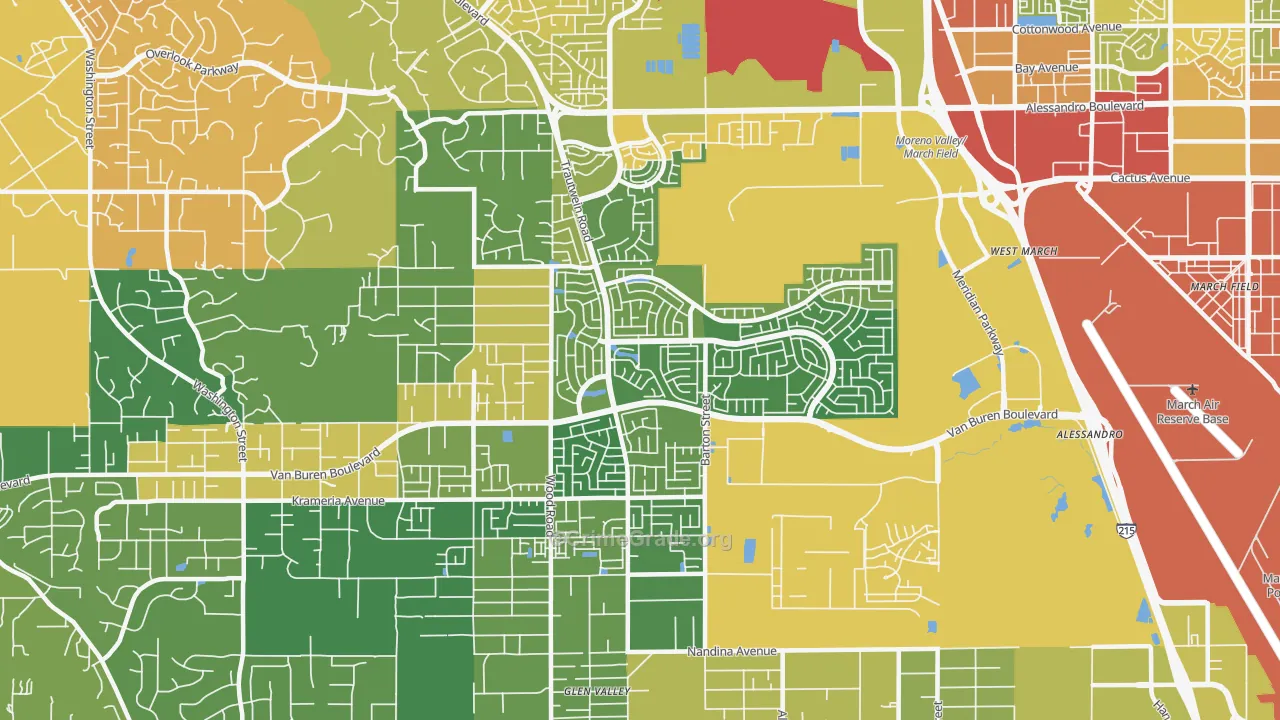 92508, CA Map of Vehicle Theft Rates