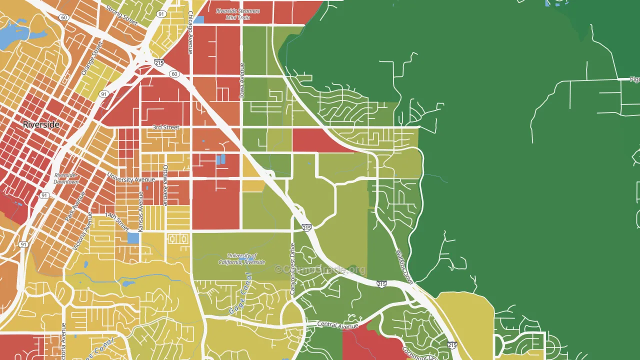 92521, CA Map of Vehicle Theft Rates