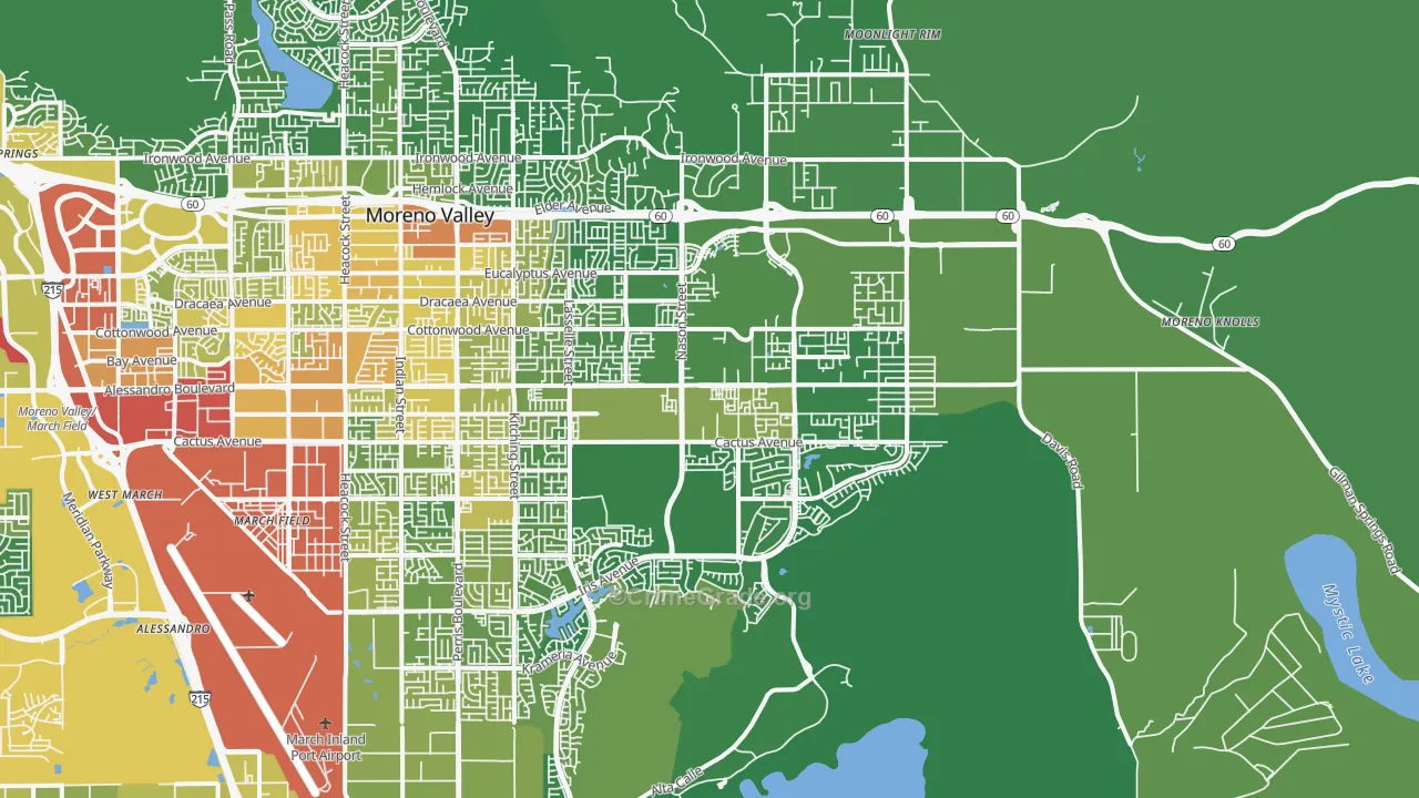 92555, CA Map of Vehicle Theft Rates