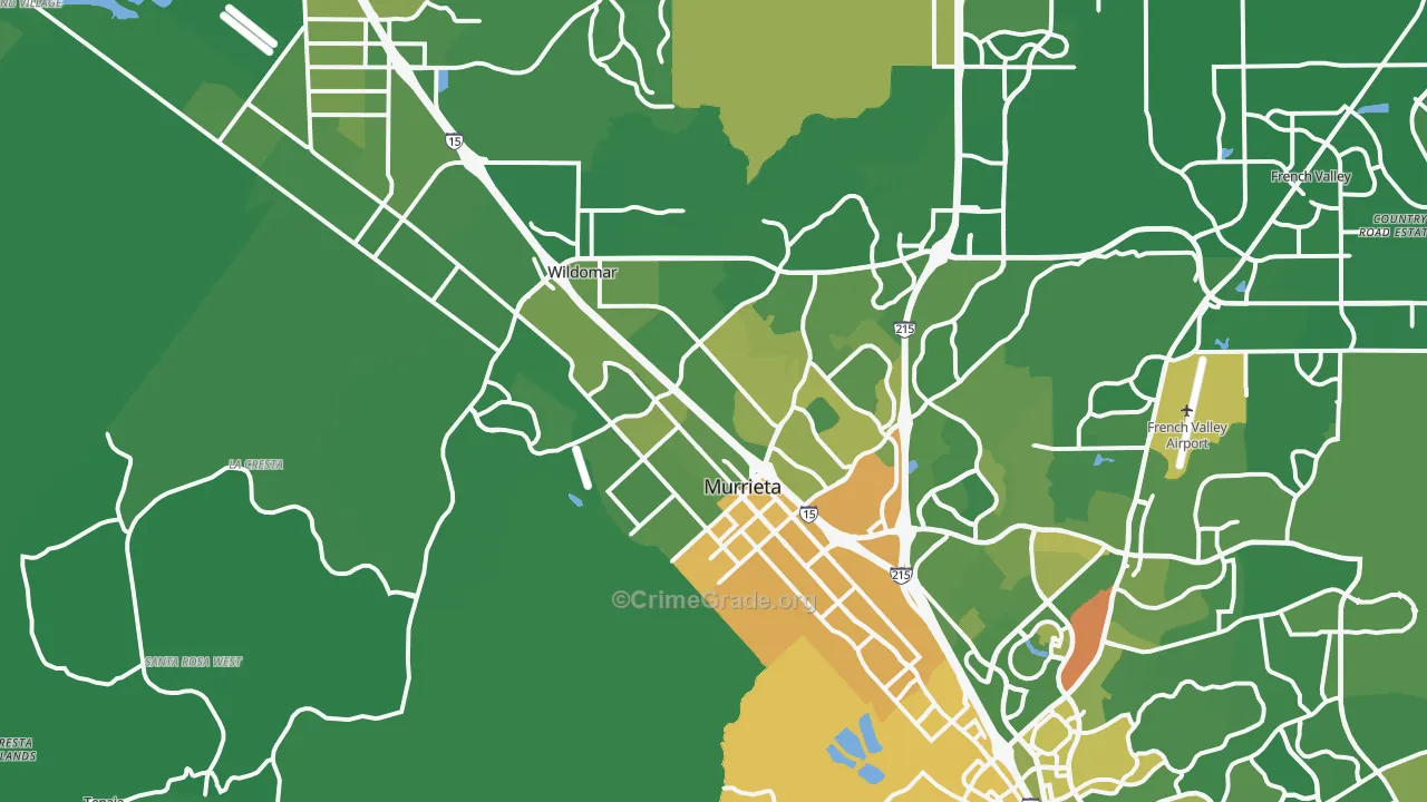 92562, CA Map of Vehicle Theft Rates