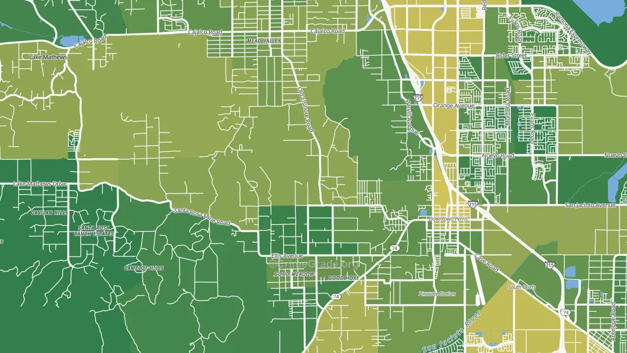 92570, CA Map of Vehicle Theft Rates