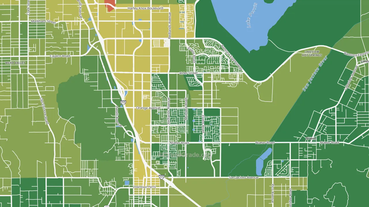 92571, CA Map of Vehicle Theft Rates