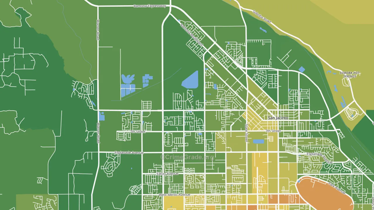 92582, CA Map of Vehicle Theft Rates