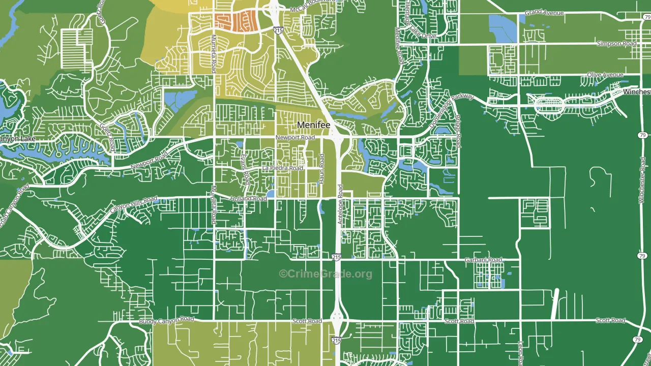 92584, CA Map of Vehicle Theft Rates