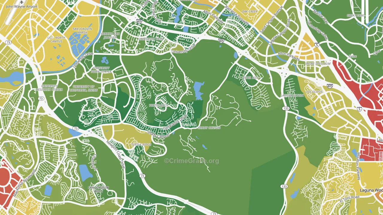 92603, CA Map of Vehicle Theft Rates