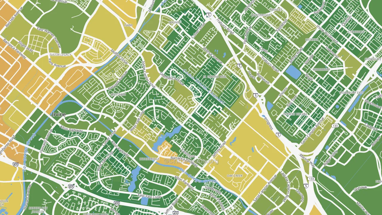 92604, CA Map of Vehicle Theft Rates