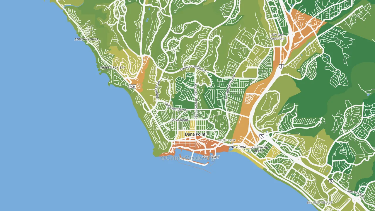 92629, CA Map of Vehicle Theft Rates