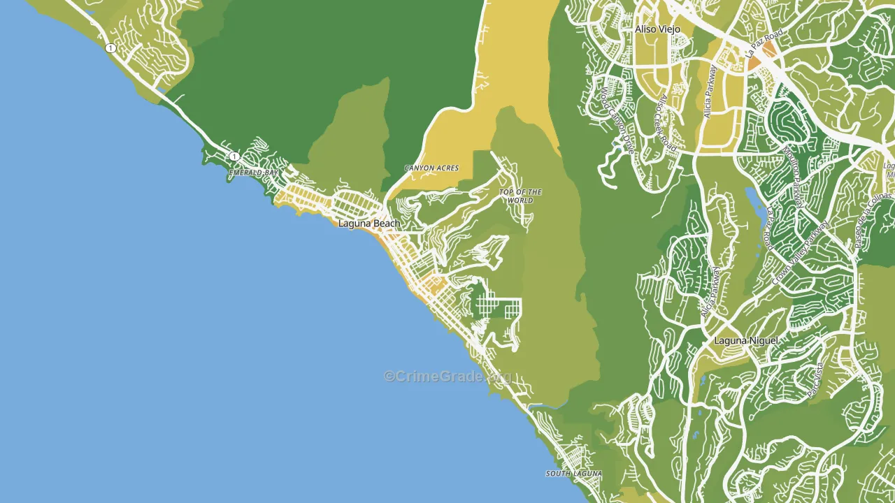 92651, CA Map of Vehicle Theft Rates