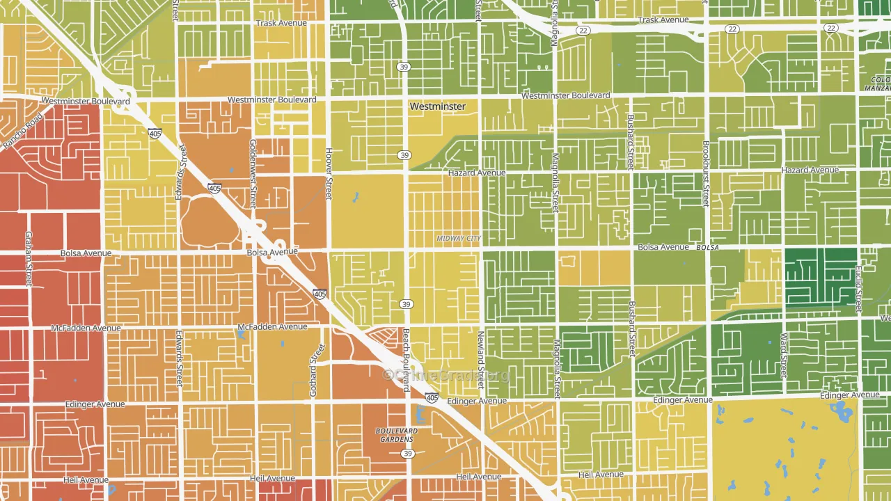92655, CA Map of Vehicle Theft Rates