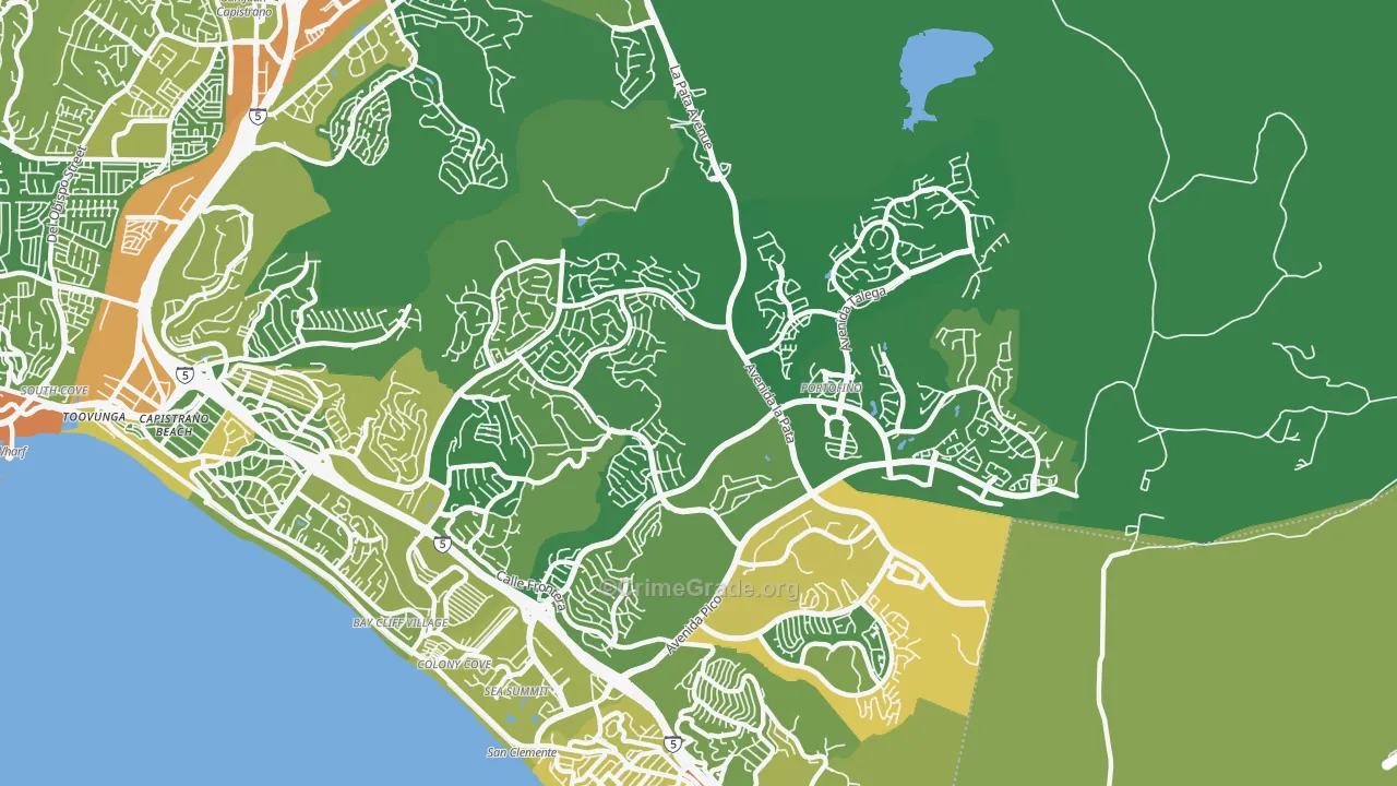 92673, CA Map of Vehicle Theft Rates