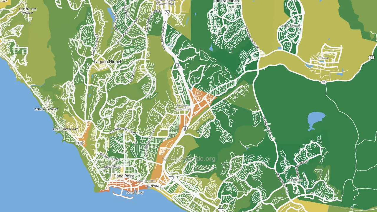 92675, CA Map of Vehicle Theft Rates