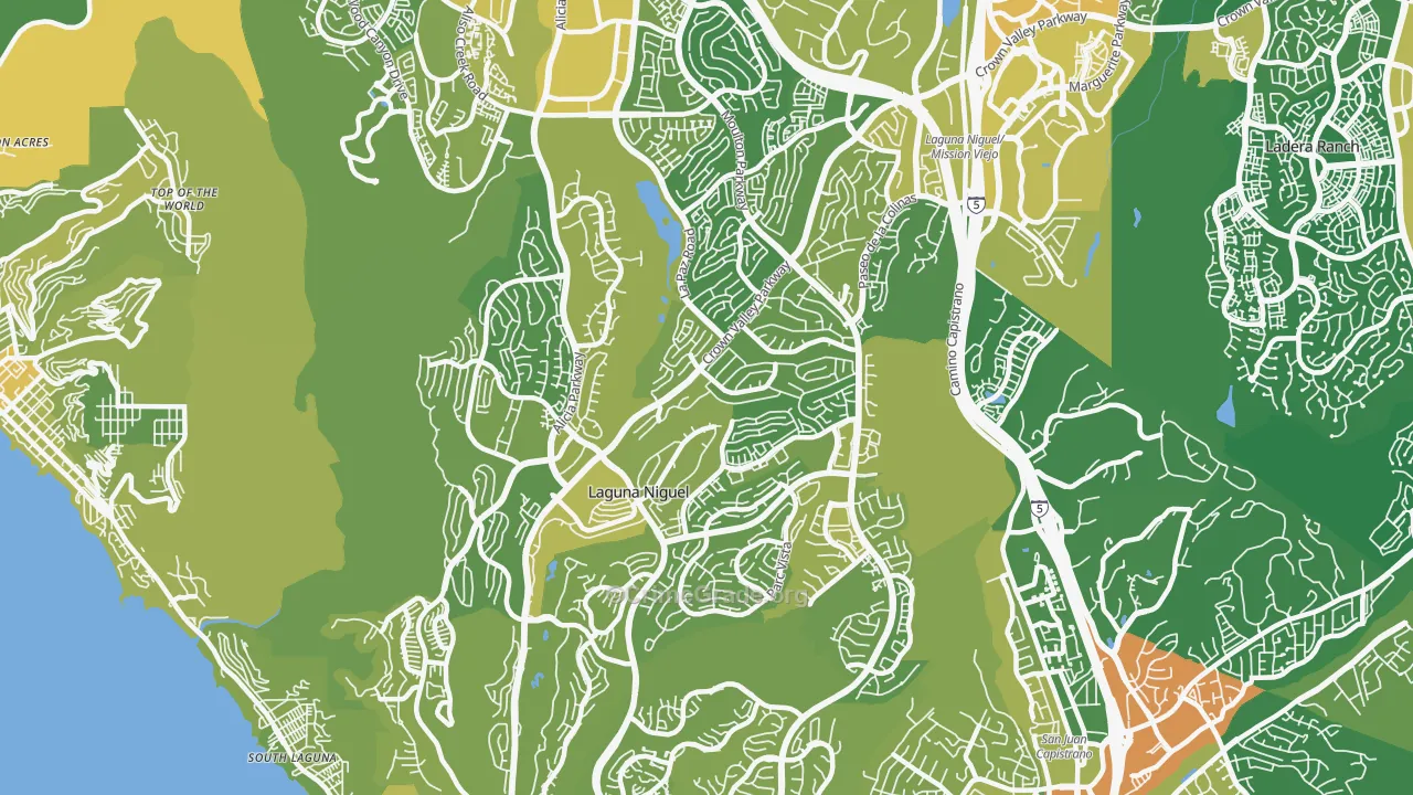 92677, CA Map of Vehicle Theft Rates