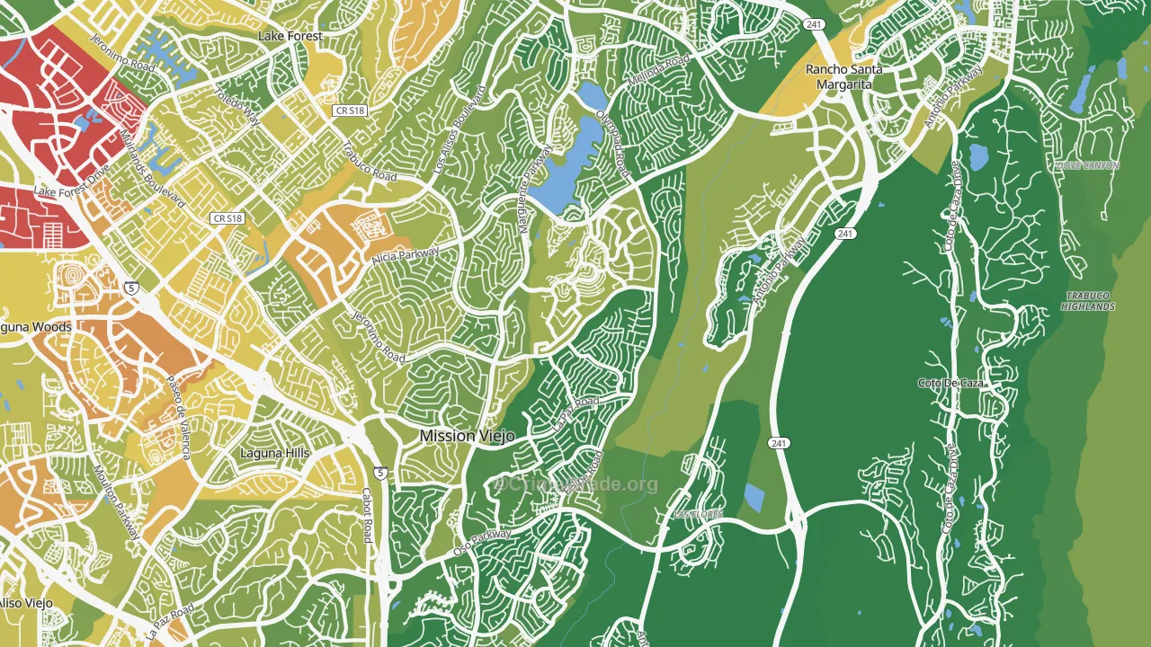 92692, CA Map of Vehicle Theft Rates