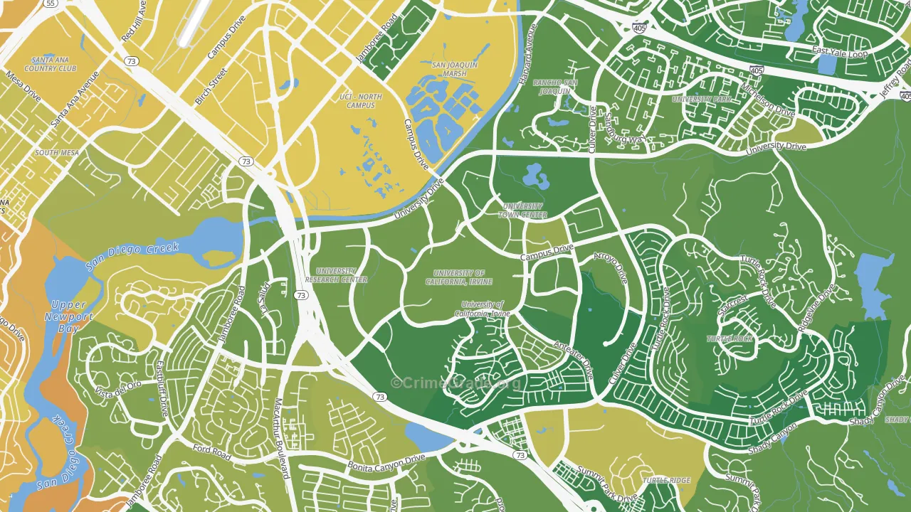 92697, CA Map of Vehicle Theft Rates