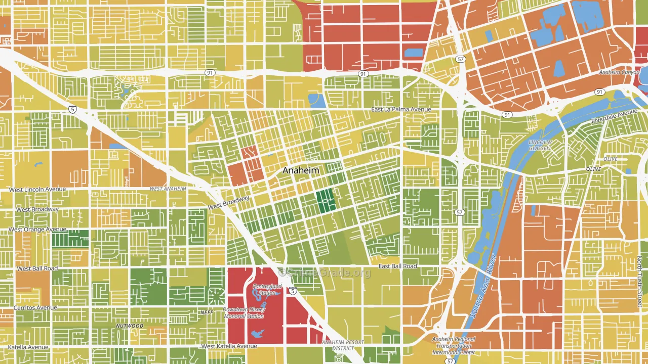 92805, CA Map of Vehicle Theft Rates