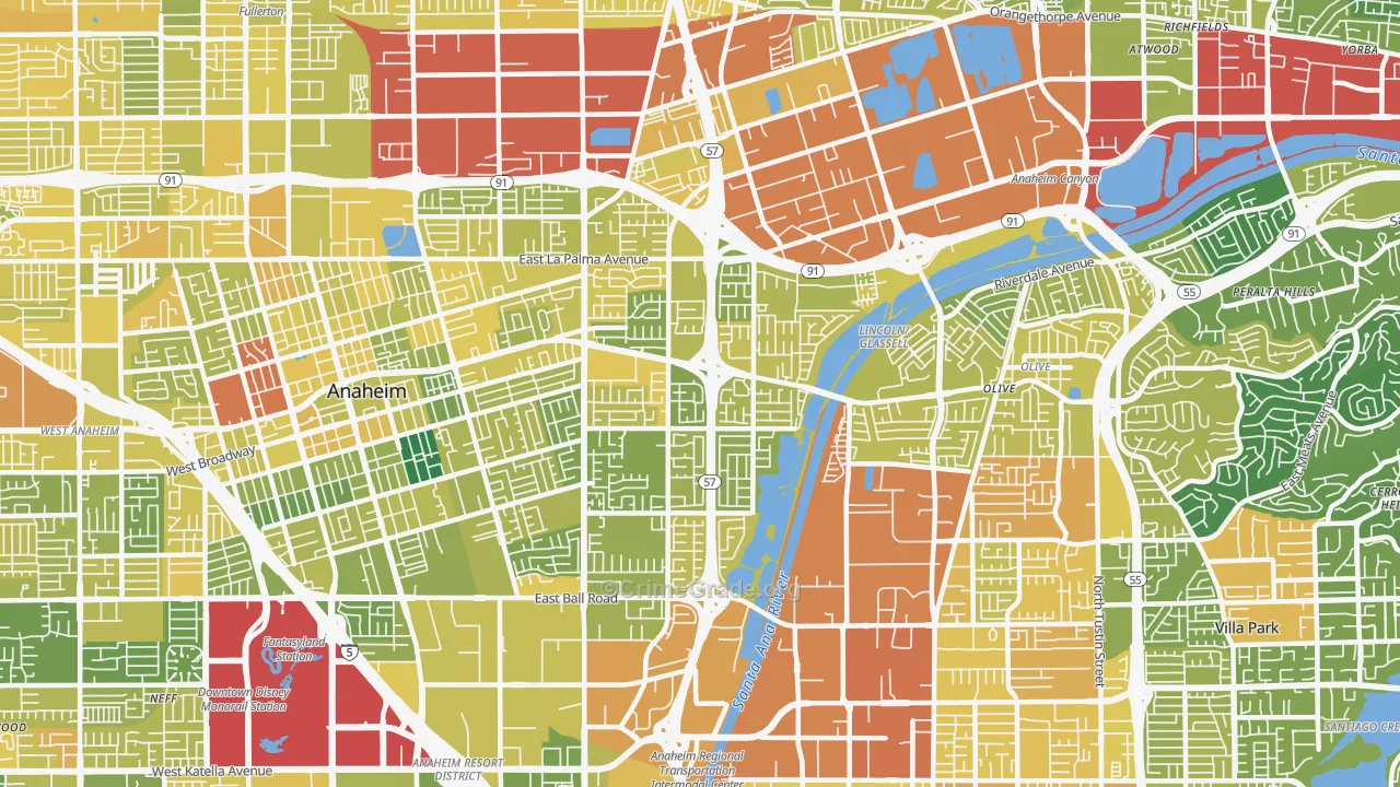 92806, CA Map of Vehicle Theft Rates
