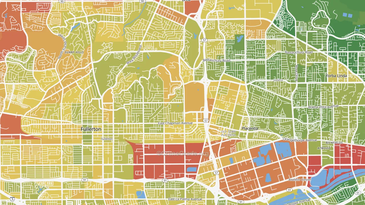 92831, CA Map of Vehicle Theft Rates