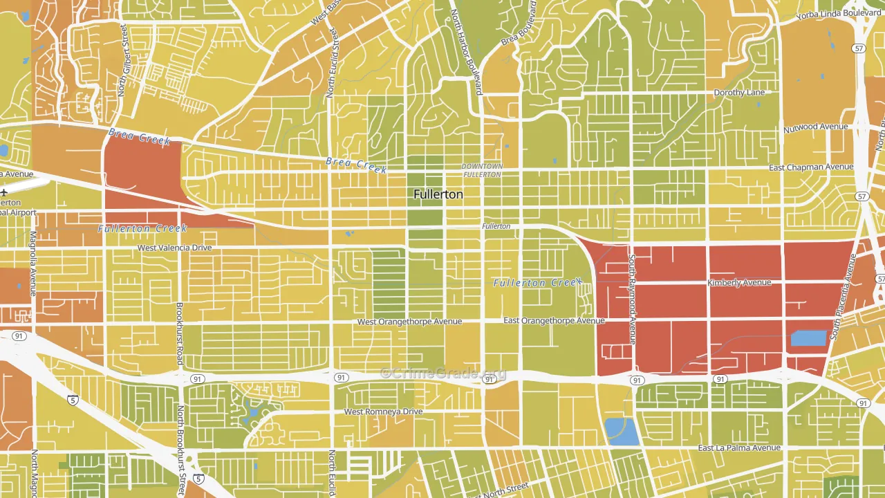 92832, CA Map of Vehicle Theft Rates