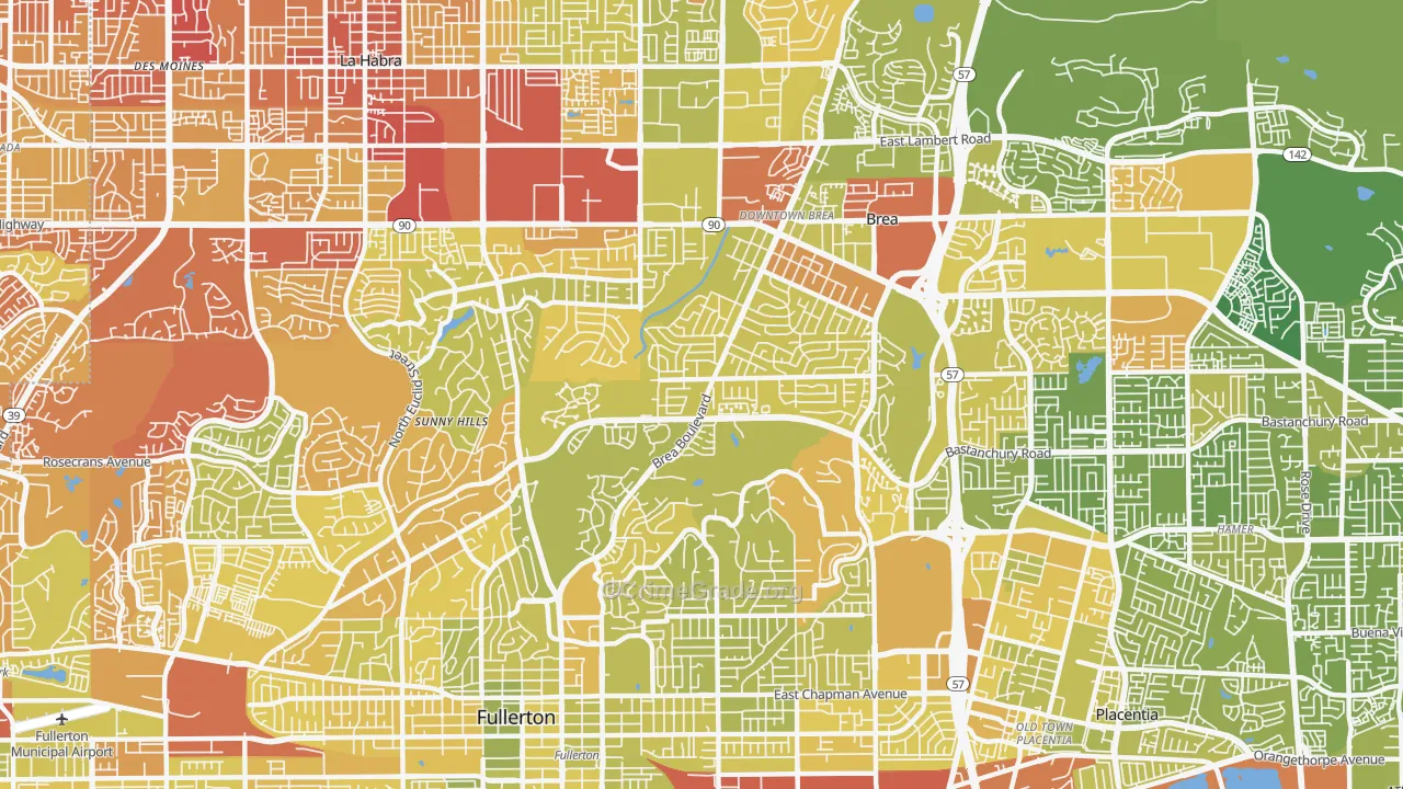 92835, CA Map of Vehicle Theft Rates