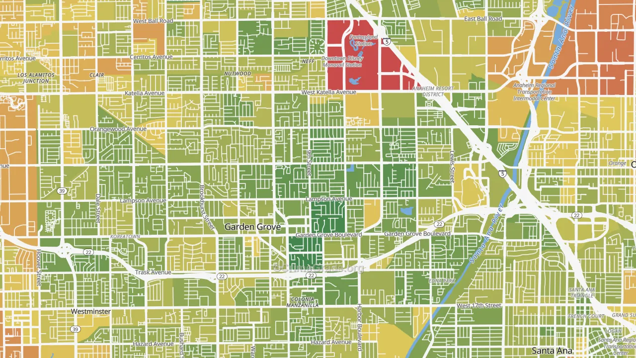 92840, CA Map of Vehicle Theft Rates