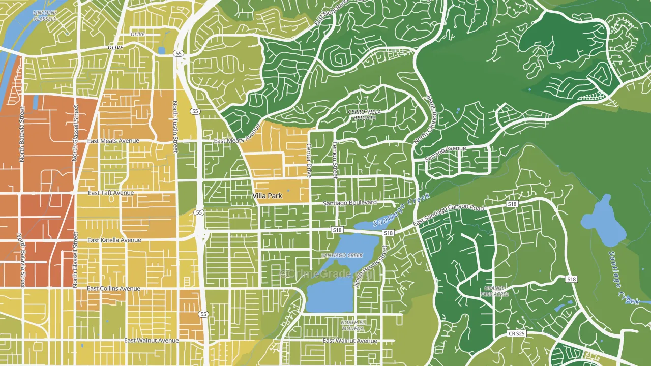 92861, CA Map of Vehicle Theft Rates
