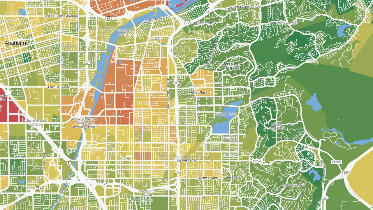 92867, CA Map of Vehicle Theft Rates