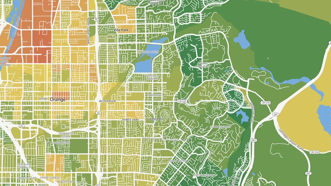 92869, CA Map of Vehicle Theft Rates