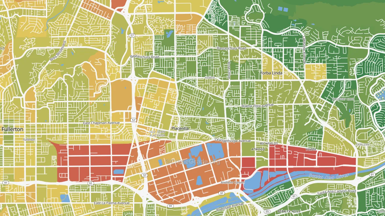 92870, CA Map of Vehicle Theft Rates