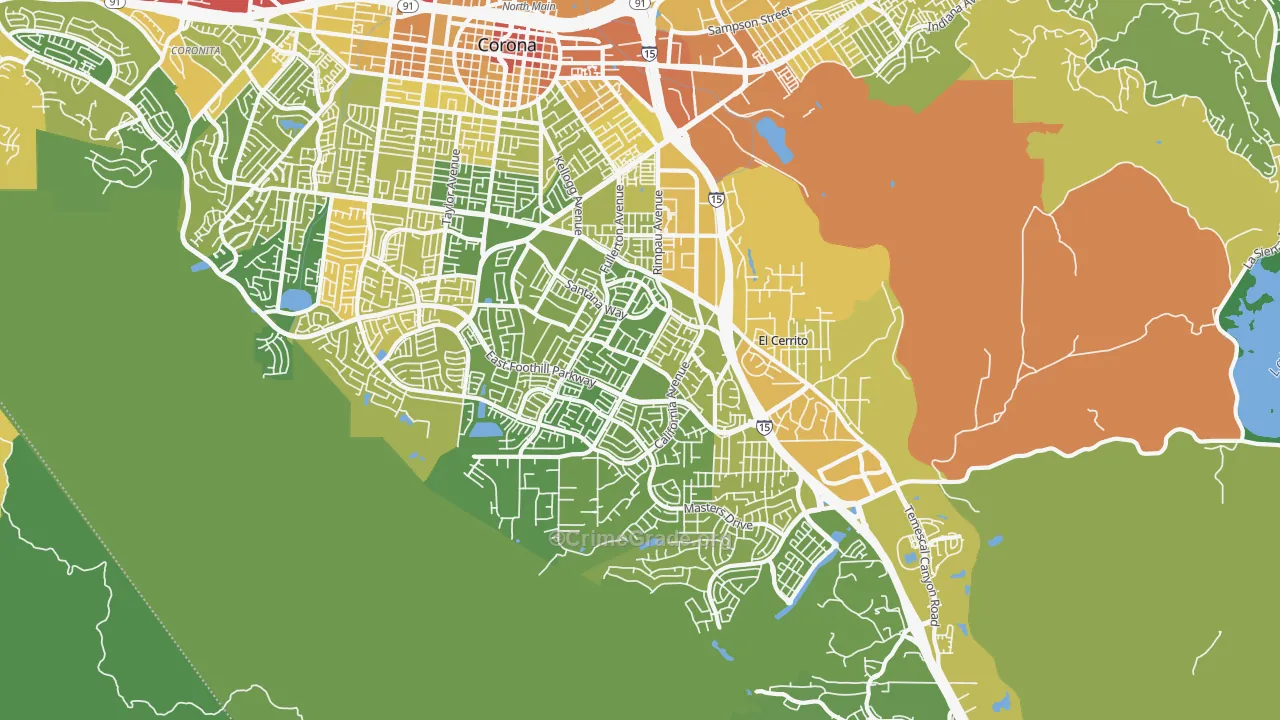 92881, CA Map of Vehicle Theft Rates