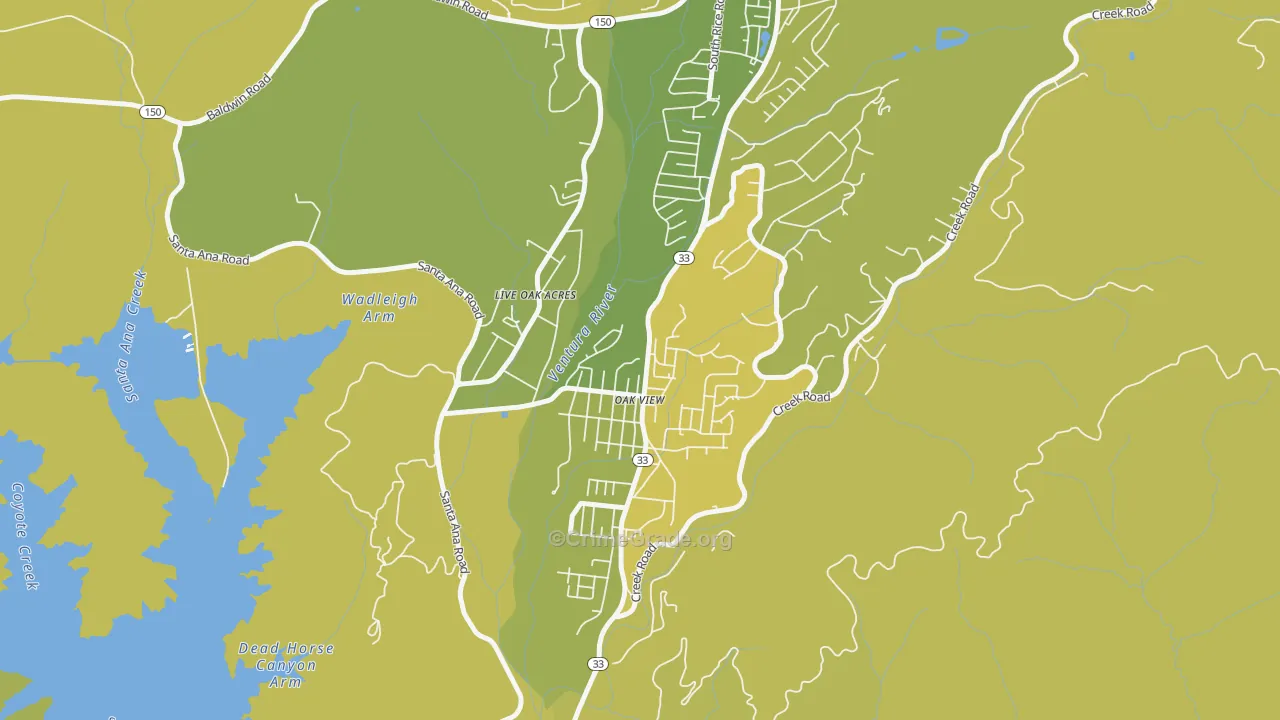 93022, CA Map of Vehicle Theft Rates