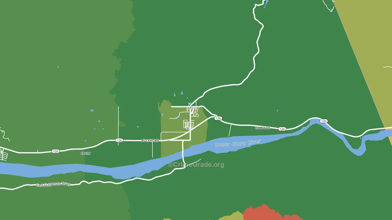 93040, CA Map of Vehicle Theft Rates