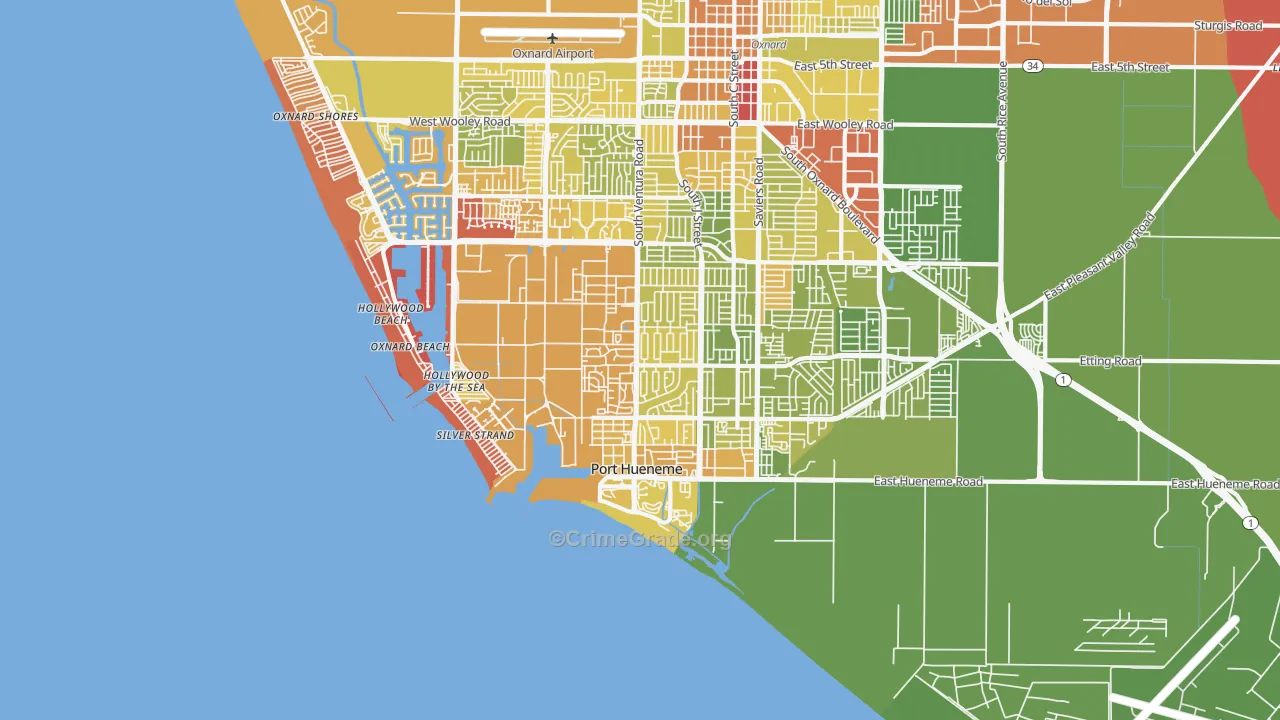 93041, CA Map of Vehicle Theft Rates